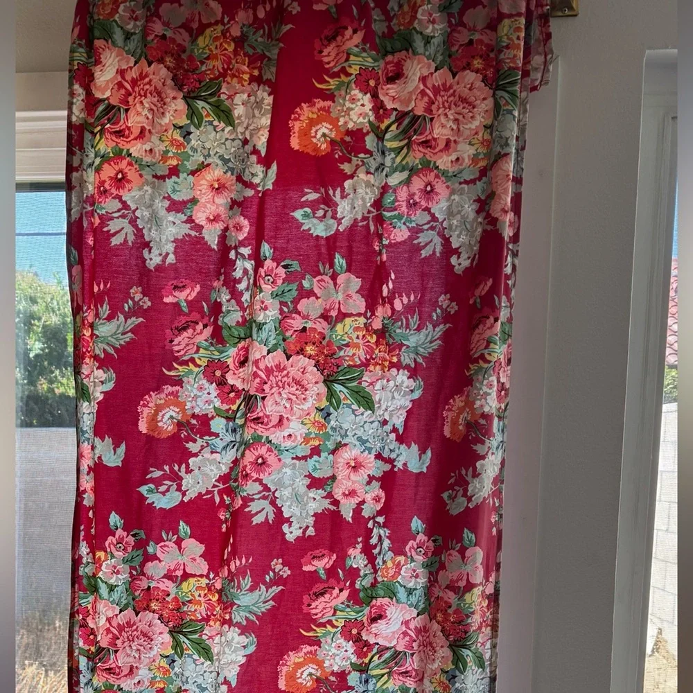 Ralph Lauren Pink Floral Curtain Panel